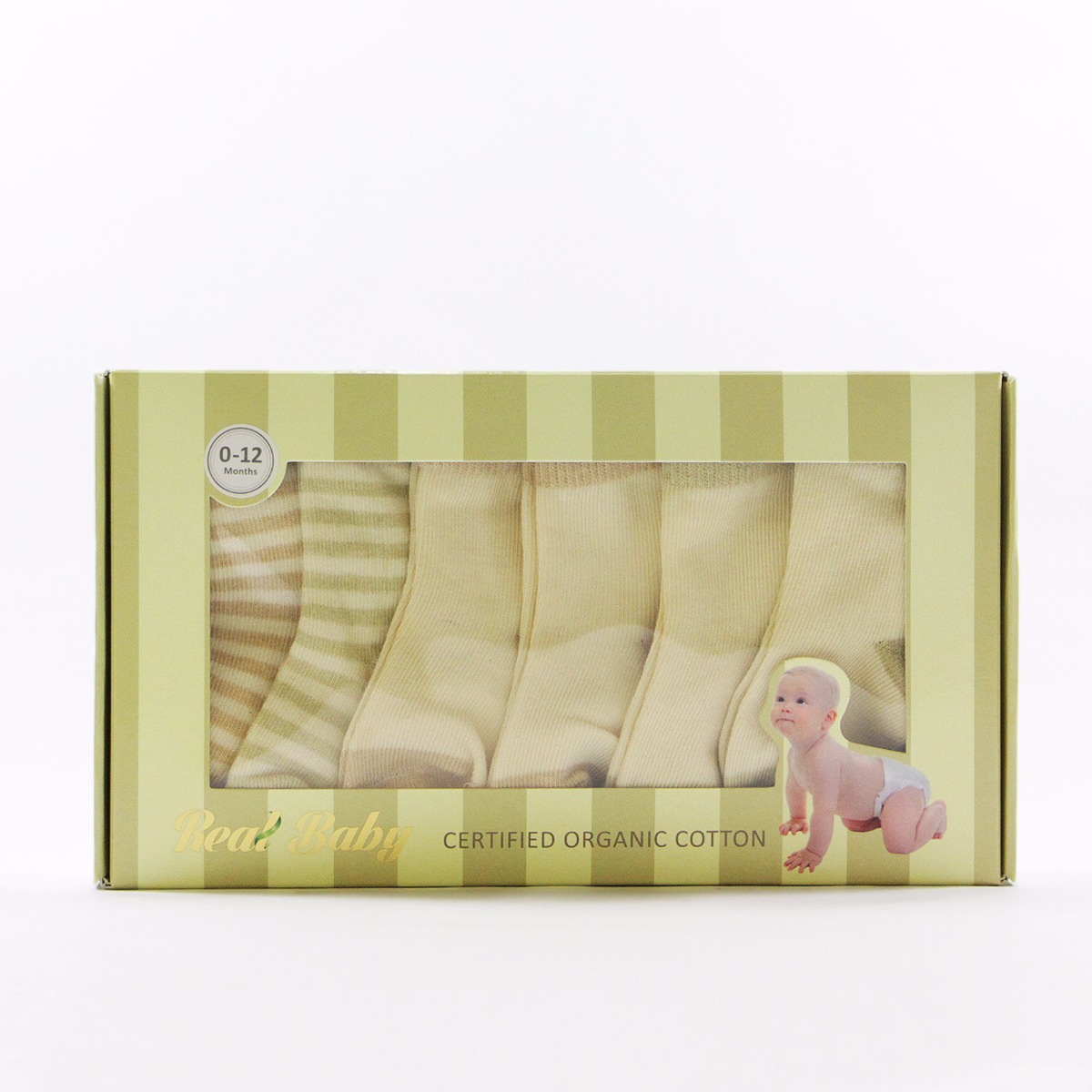 Real • Baby Organic Cotton Socks (6 Pairs)-0