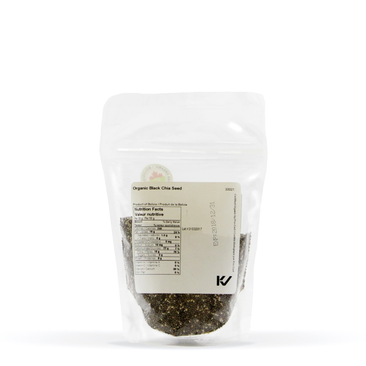 Nutritional Information About Real • Organic Black Chia Seed