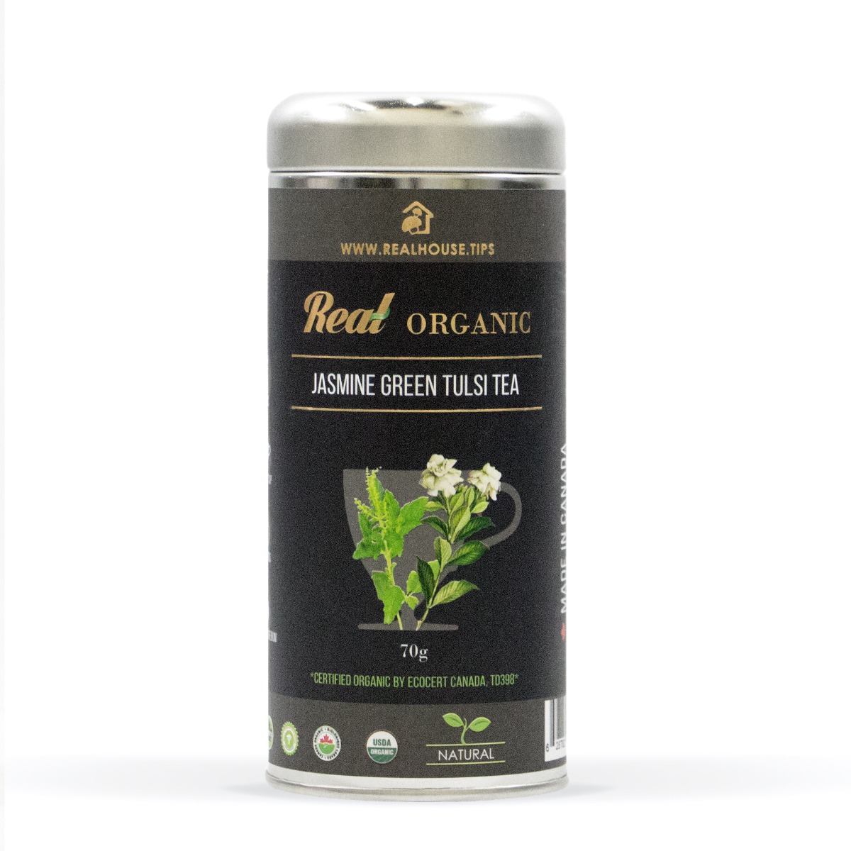 Real • Organic Jasmine Green Tulsi Tea -0