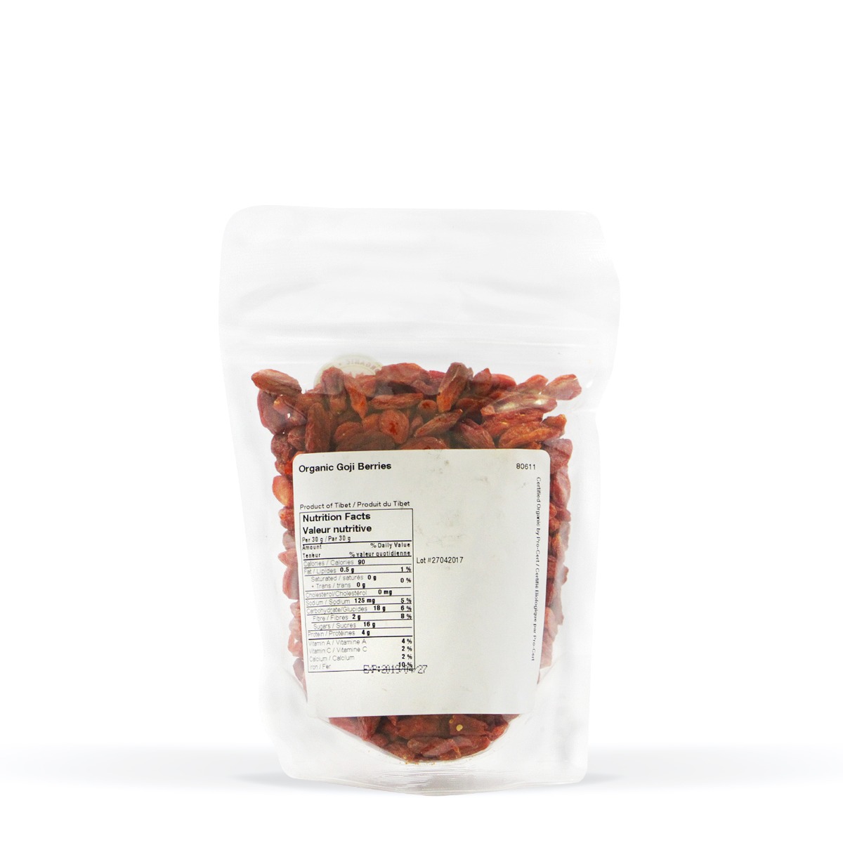 Nutritional Information About Real • Organic Goji Berries